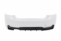 BMW 4 Series F32/F33/F36 2012-2020 Dyfuzor tylnego zderzaka pod jednostronny podwójny wydech (do M-Sport, ABS) zdjęcia 2