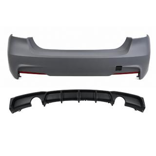 Tylny zderzak z dyfuzorem pod pojedynczy wydech po obu stronach M-Sport (do F30) BMW 3 Series F30/F31 2012-2019