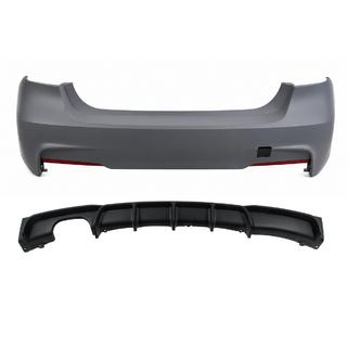 Tylny zderzak z dyfuzorem pod podwójny wydech po jednej stronie M-Sport (do F30) BMW 3 Series F30/F31 2012-2019