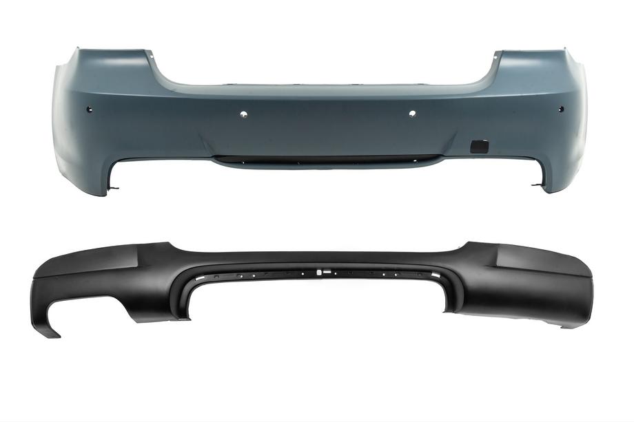 BMW 3 Series E90/E91 2005-2011 Zderzak tylny z dyfuzorem pod podwójny wydech po jednej stronie M-Sport (do E90 2008-2011) Zdjęcia 1