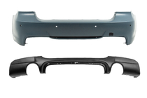 BMW 3 Series E90/E91 2005-2011 Zderzak tylny z dyfuzorem pod pojedynczy wydech po obu stronach M-Sport (do E90 2008-2011) zdjęcia 1