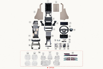 Toyota Land Cruiser Prado 120 2002-2009 Zestaw do upgradu wnętrza (nakładki na deskę rozdzielczą) do Lexus GX460 2023 Style zdjęcia 4