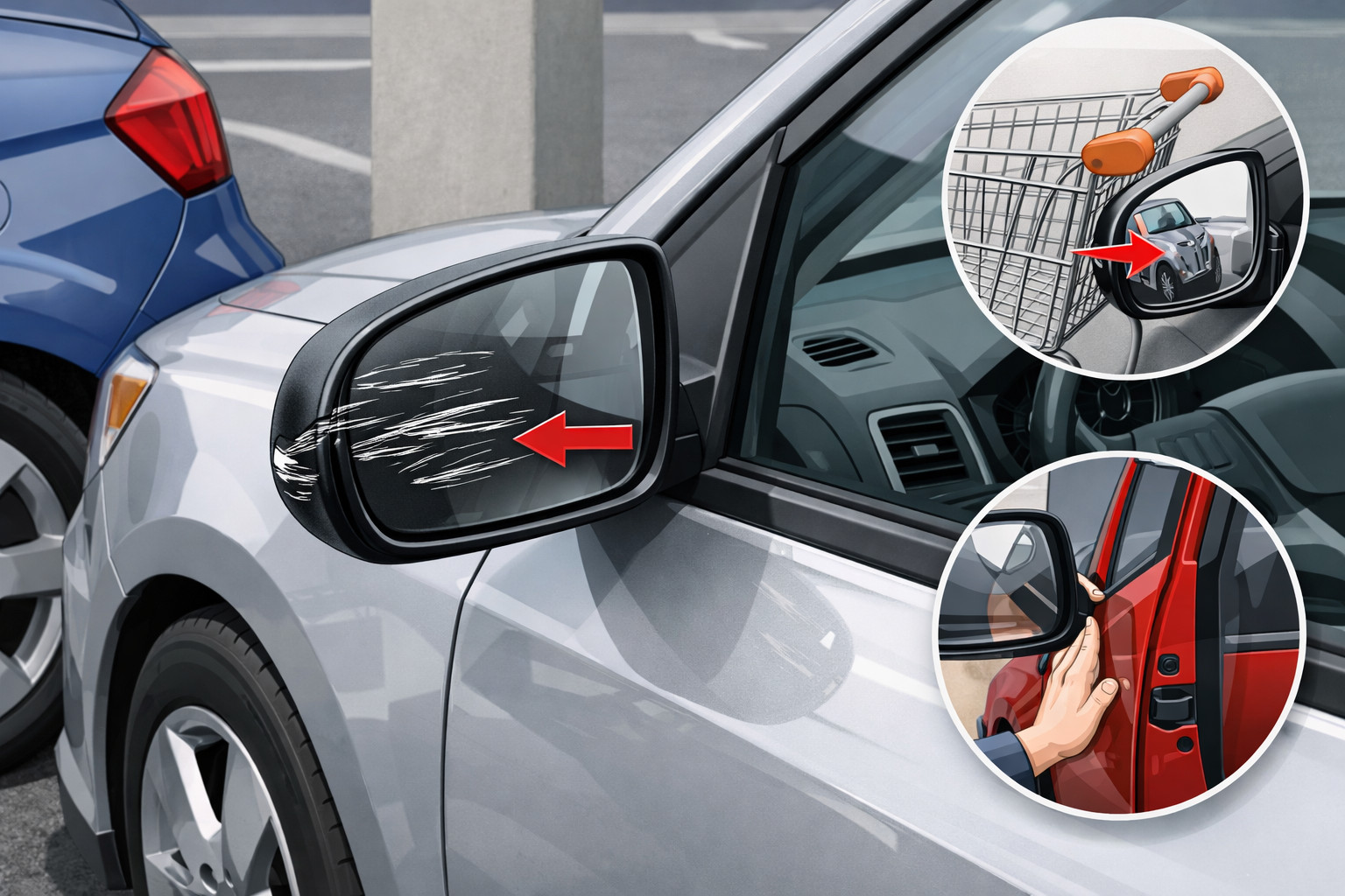 Co zrobić, gdy lusterka ciągle łapią rysy na parkingu