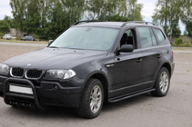 BMW X3 E83 2003-2010 Progi boczne KB001 Black (stal nierdzewna) zdjęcia 2