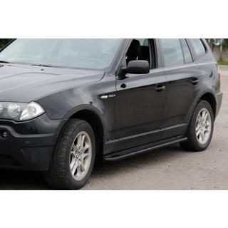 Progi boczne KB001 Black (stal nierdzewna) BMW X3 E83 2003-2010 zdjęcia 1