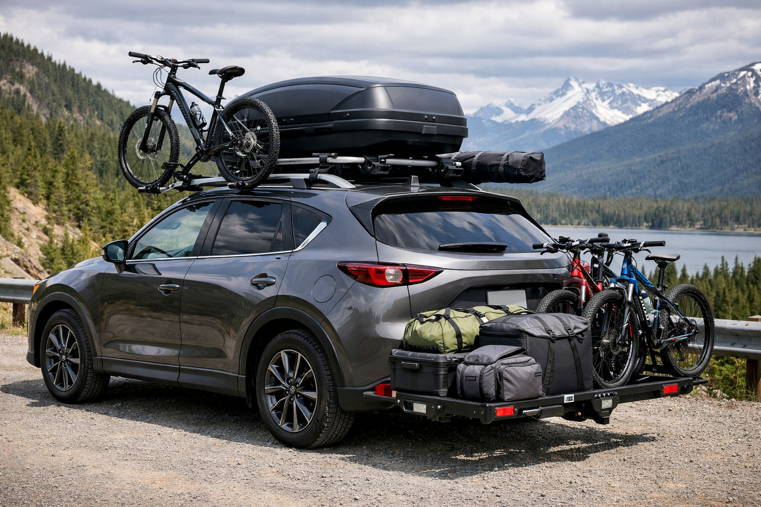 Co zamontować w Mazda CX-5 2017+ na podróże i bagaż na dachu