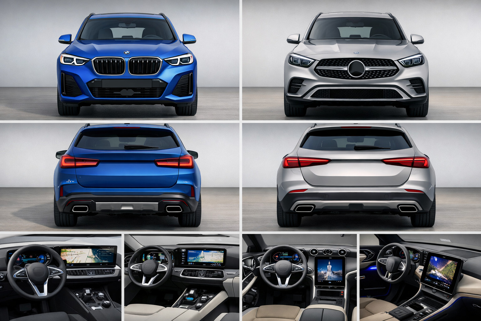BMW X3 G45 vs Mercedes-Benz GLC X254: design, silniki i wyposażenie