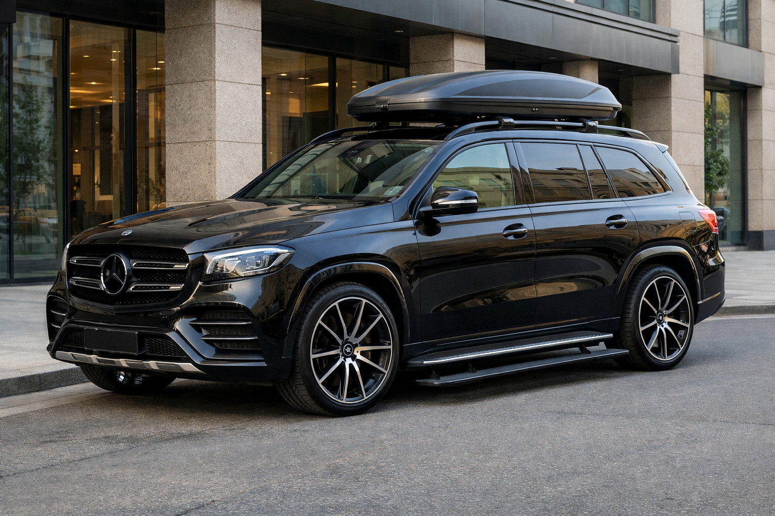 Startowy upgrade Mercedes GLS X167 do miasta i wygodnego wsiadania