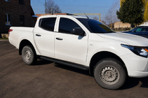Fiat Fullback 2016- Progi boczne / stopnie Premium (2 szt., stal nierdzewna) Black zdjęcia 2