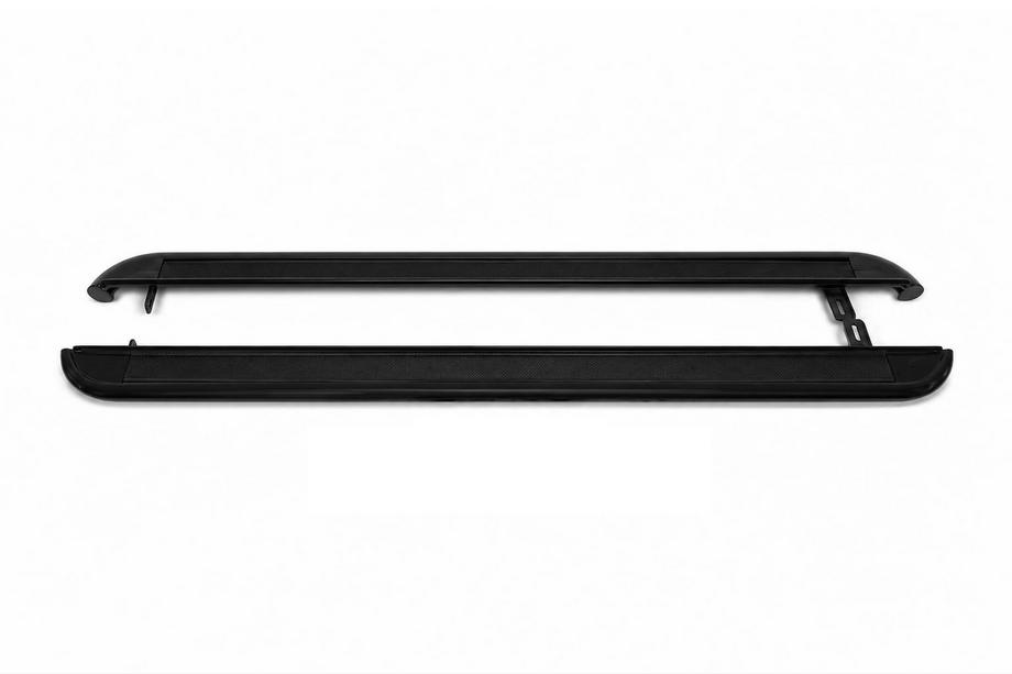 Ford Connect 2002–2006 Progi boczne / stopnie Premium (2 szt., stal nierdzewna) Black 60 mm, Baza Maxi Image