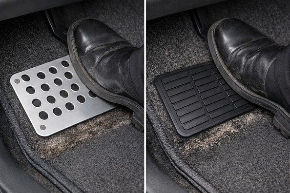 Aluminiowy czy gumowy podpiętek: co lepiej chroni dywaniki?