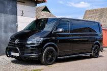 Volkswagen T5 2010-2015 Progi boczne Premium Black (2 szt., stal nierdzewna) 60 mm, długi rozstaw osi zdjęcia 1