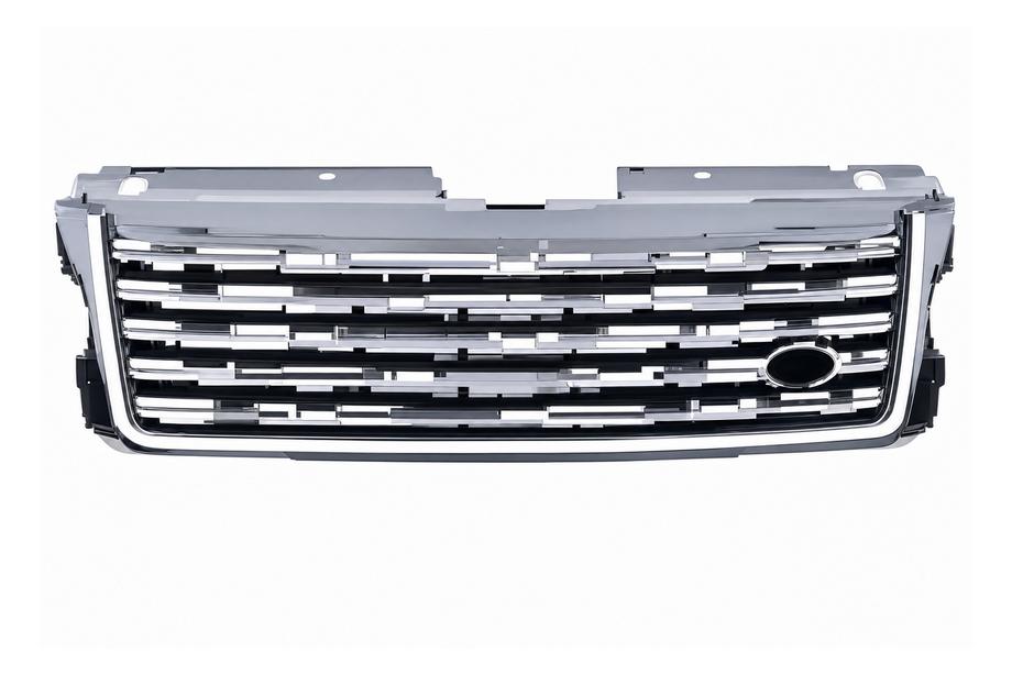 Range Rover IV L405 2013-2021 Czarny grill z srebrnymi listwami (lifting 2013→2023) Image