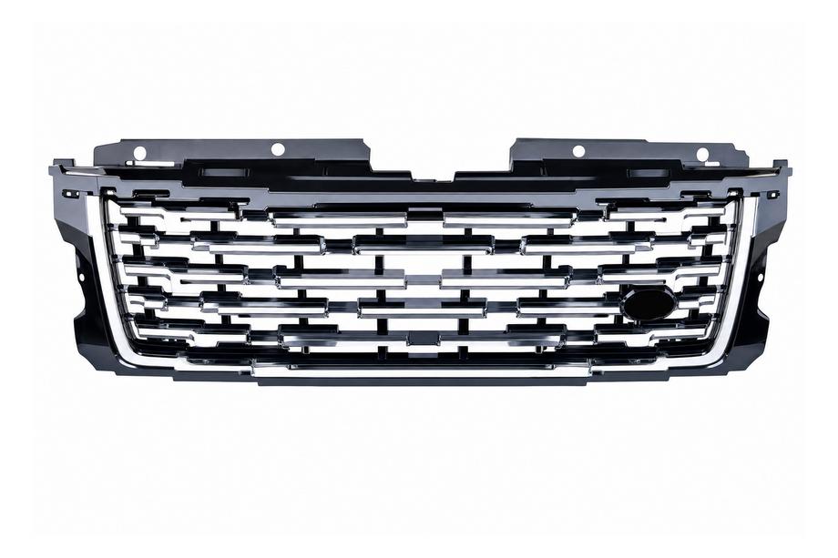 Range Rover IV L405 2013-2021 Czarny grill chłodnicy ze srebrnymi listwami (lifting 2018→2023) Image