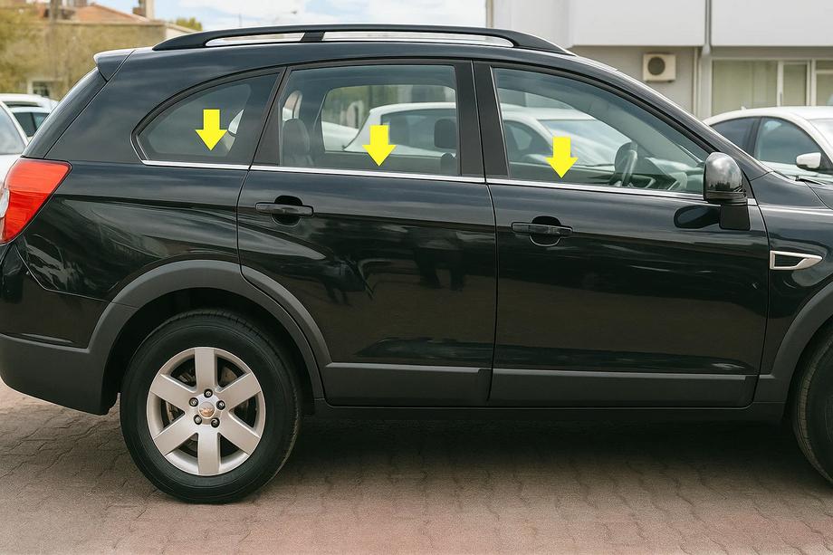 Chevrolet Captiva 2006-2019 Listwy dolne okien stal nierdzewna (6 szt.) Image