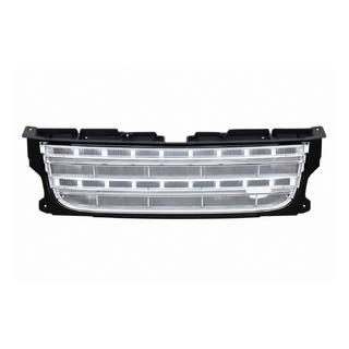 Atrapa chłodnicy (lift D4→D4) czarna ramka / srebrna siatka Land Rover Discovery III 2004–2009