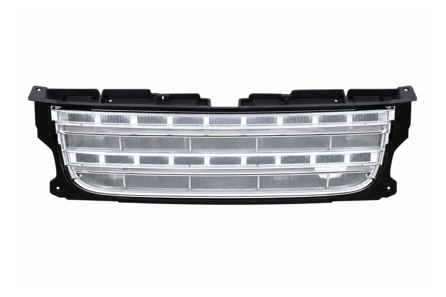 Land Rover Discovery IV 2009-2017 Atrapa chłodnicy (lift D4→D4) czarna ramka / srebrna siatka Image