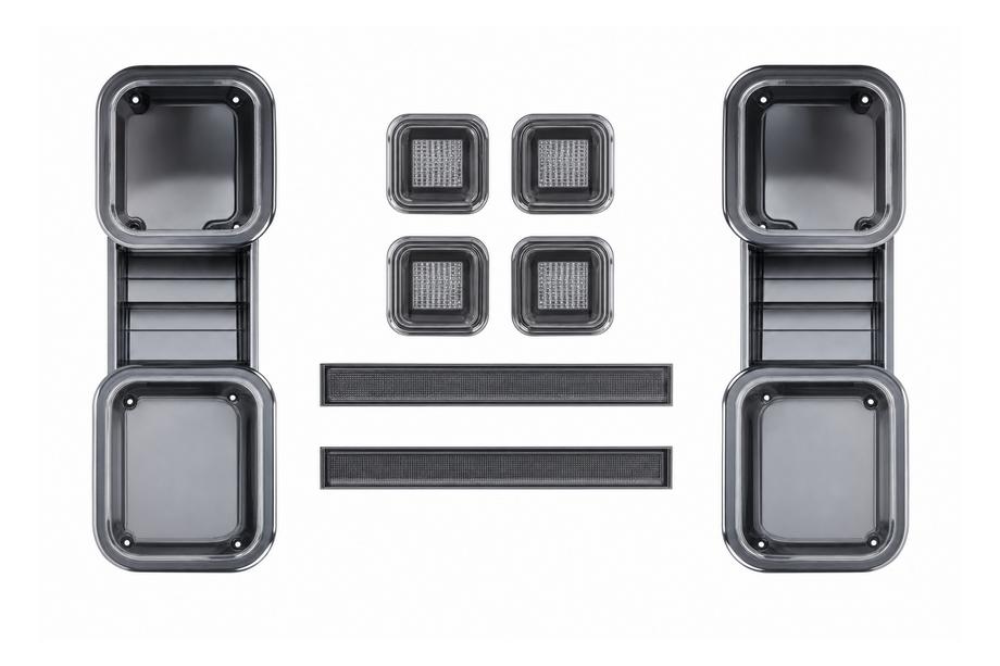 Land Rover Defender 2019- Przyciemniane obudowy tylnych lamp (zestaw 6 szt.) Image