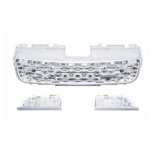 Srebrny grill + wloty w błotnikach