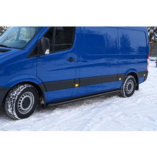 Stopnie boczne Premium Black (2 szt., stal nierdzewna) zdjęcia 1
