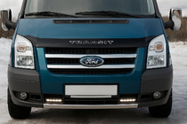 Ford Transit 2000–2014 Nakładki na grill chromowane (2 szt, stal nierdzewna) OmsaLine - Włoska Stal Nierdzewna zdjęcia 1