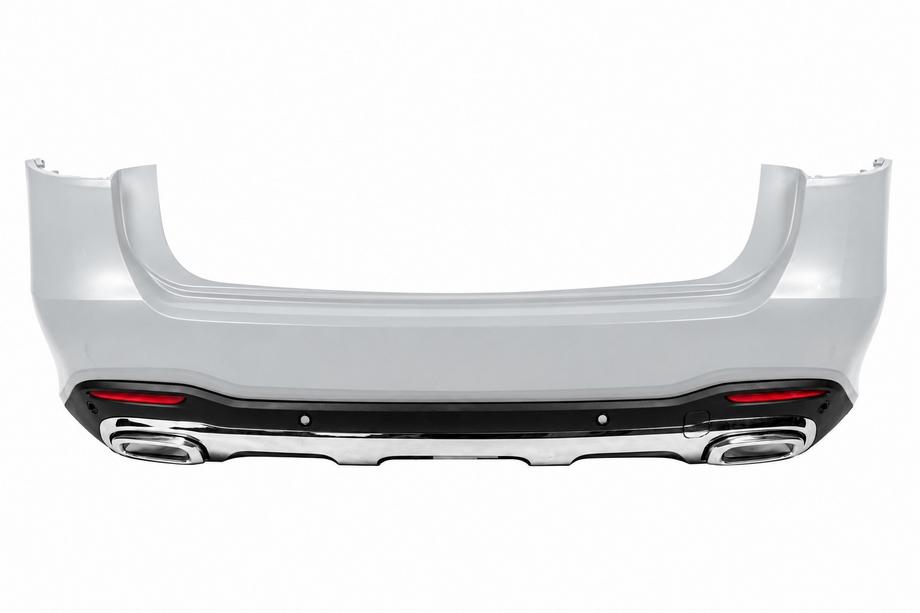 Mercedes GLS X167 2019- Dyfuzor tylny GLS450 2025-Design (z chromowanymi końcówkami wydechu) Image