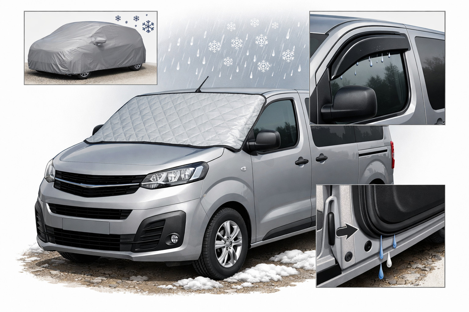 Jak chronić Opel Vivaro 2019+ przed kurzem, śniegiem i opadami na otwartym parkingu