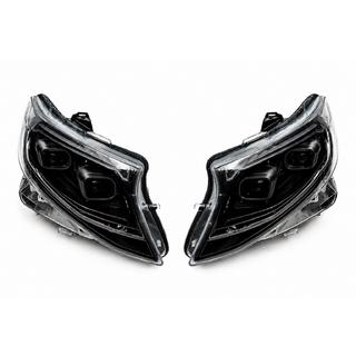 Reflektory przednie 2025 Design LED Black (do Vito, 2 szt.) Mercedes Vito/V-class W447 2014-