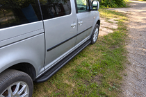 Volkswagen Caddy 2004-2010 Progi boczne Premium Black (2 szt., stal nierdzewna) zdjęcia 2
