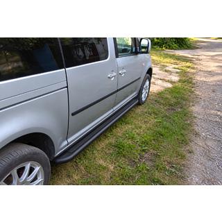 Progi boczne Premium Black (2 szt., stal nierdzewna) Volkswagen Caddy 2004-2010 zdjęcia 2
