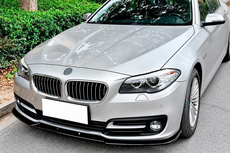BMW 5 Series F10/F11 2010–2016 Przedni lip spoiler DPT (Base, F10, 2014-2017, czarny połysk) Zdjęcia 1