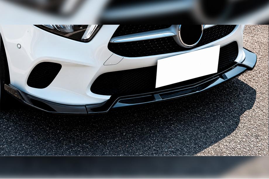 Mercedes A-class W177 2018- Przedni splitter DPT V-1 (Czarny Połysk) Image