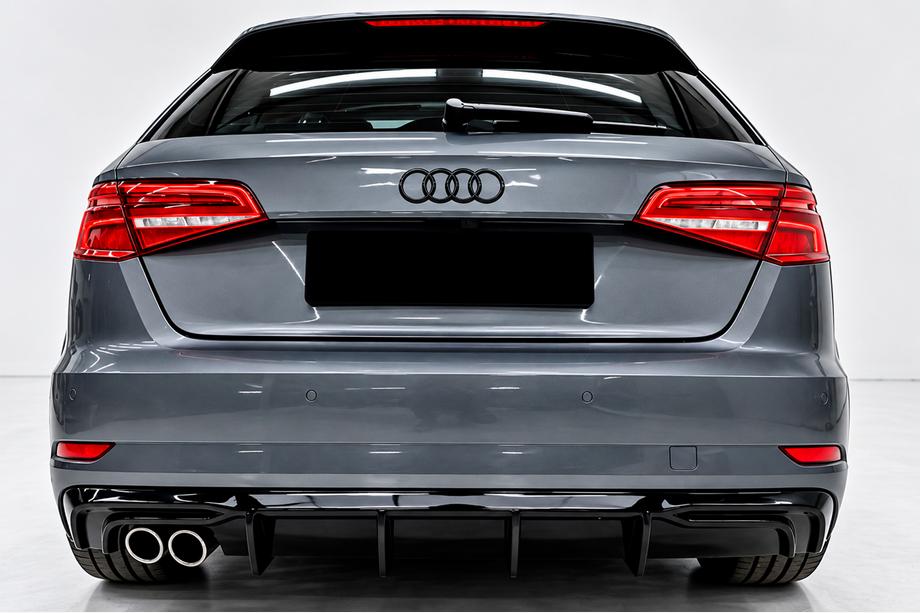 Audi A3 2012-2020 Dyfuzor tylny DPT (2016-2020, SD, czarny połysk) Image