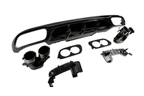 Mercedes E-class W213 2016-2023 Dyfuzor tylny z końcówkami wydechu E53-Design Black (do Base) zdjęcia 3