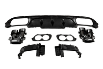 Mercedes E-class W213 2016-2023 Dyfuzor tylny z końcówkami wydechu E53-Design Black (do Base) zdjęcia 4