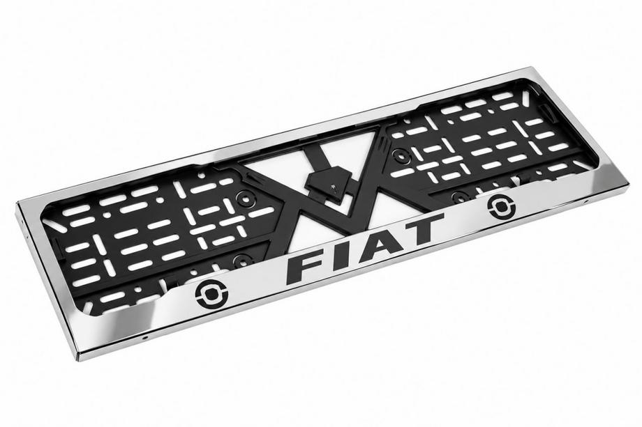 Fiat Ramka Tablicy Rejestracyjnej Chrom (1 szt, Stal Nierdzewna) Zdjęcia 3