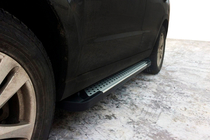 Hyundai Santa Fe 2 2006-2012 Progi Boczné Allmond Grey (2 szt., Aluminium) zdjęcia 3