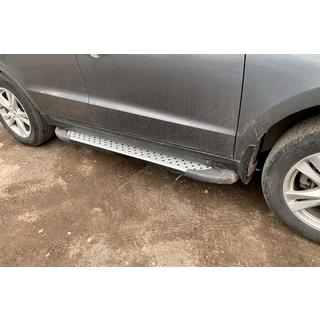 Progi Boczné Allmond Grey (2 szt., Aluminium) Hyundai Santa Fe 2 2006-2012 zdjęcia 4