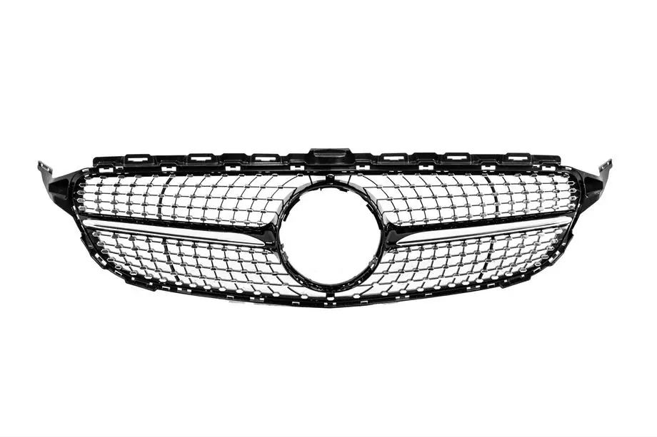 Mercedes C-class W205 2014-2021 Przedni grill Diamond Black (do Avantgarde/AMG-Line/C43 AMG) Zdjęcia 1