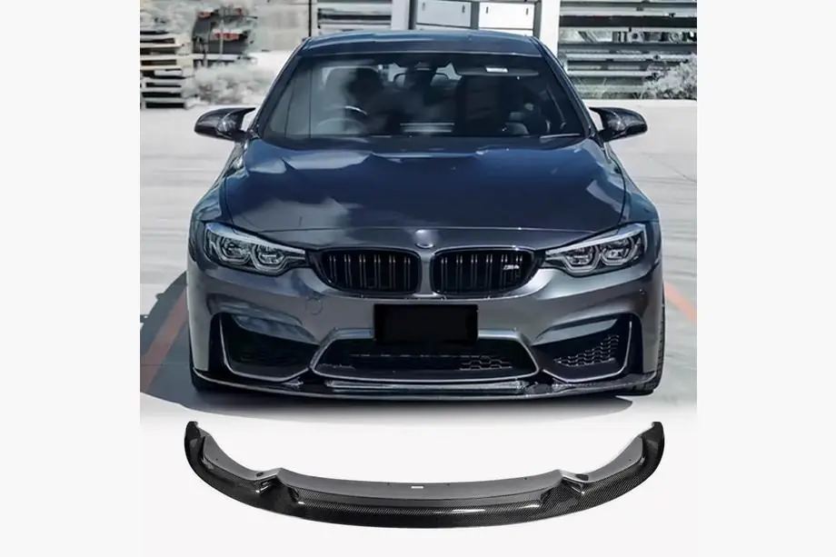 BMW 3 Series F30/F31 2012-2019 Nakładka na przedni zderzak Lip V14 do F80, Carbon Zdjęcia 1