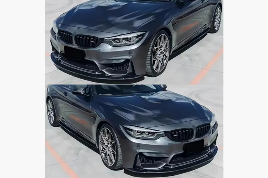 BMW 3 Series F30/F31 2012-2019 Nakładka na przedni zderzak Lip V14 do F80, Carbon Zdjęcia 2