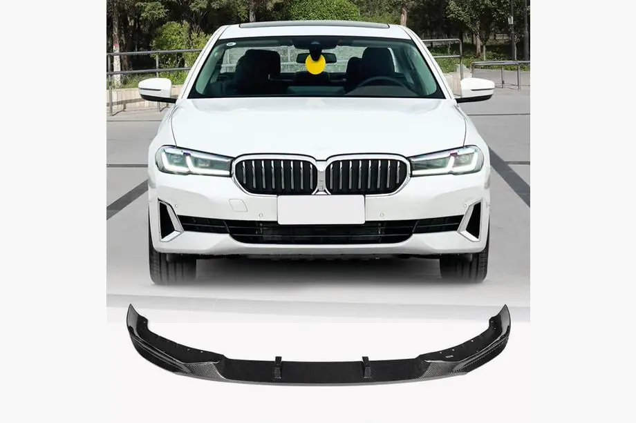 BMW Seria 5 G30/G31 2017–2023 Dokładka przedniego zderzaka Lip (do Base 2021-2024, carbon) Zdjęcia 1