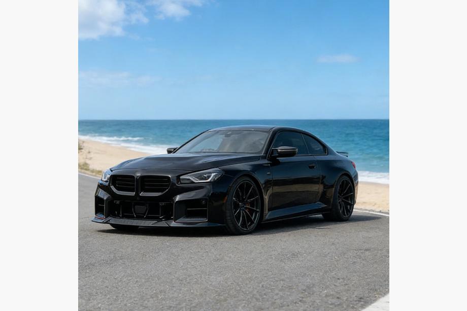 BMW 2 Series G42 2021- Dokładka przedniego zderzaka Lip V3 (do G87, karbon) Zdjęcia 3