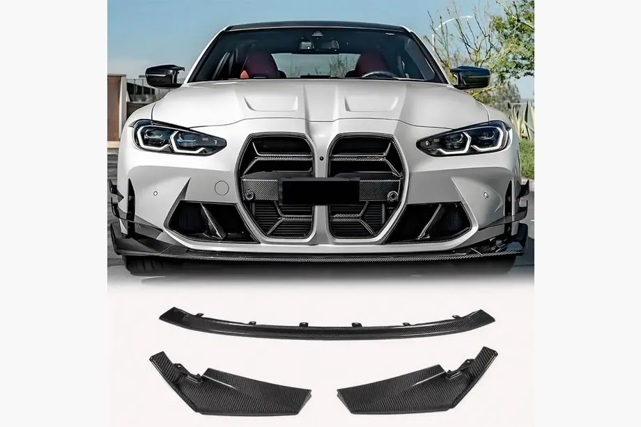 BMW 3 Series G20/G21 2018- Splitter przedniego zderzaka Lip V12 (do G80, karbon) Zdjęcia 1