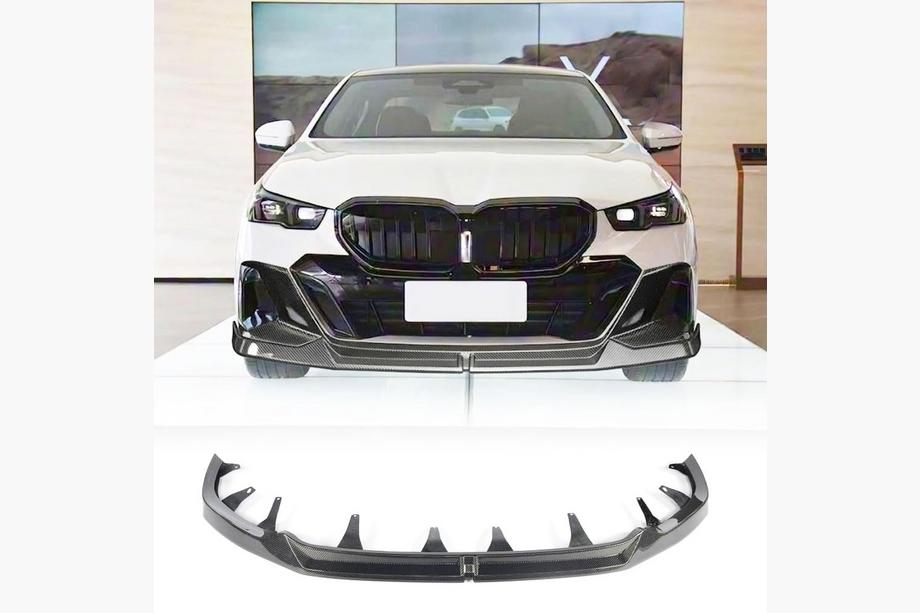 BMW 5/i5 Series G60/G60E/G61 2023- Nakładka na przedni zderzak Lip V2 do M-Sport, Carbon Zdjęcia 1
