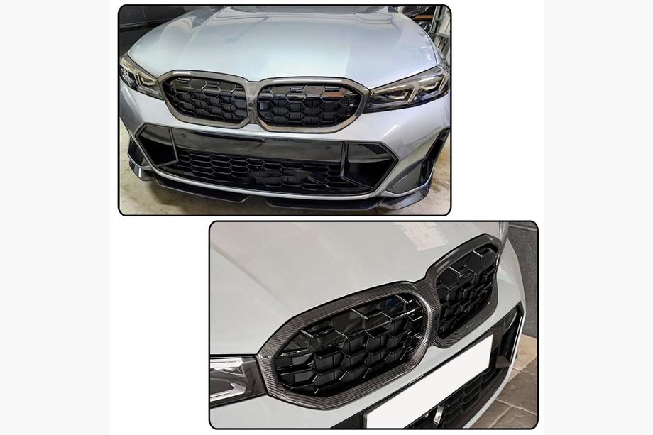 BMW 3 Series G20/G21 2018- Grille nerki Diamond Carbon (2022+) Zdjęcia 2