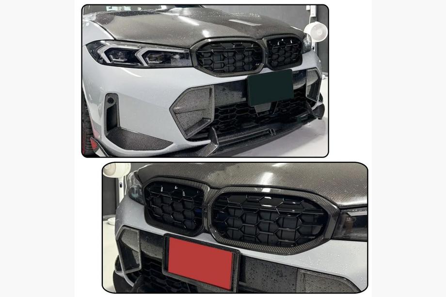 BMW 3 Series G20/G21 2018- Grille nerki Diamond Carbon (2022+) Zdjęcia 3