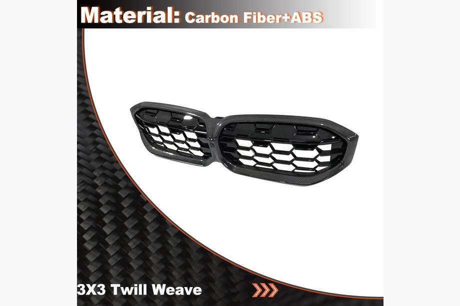 BMW 3 Series G20/G21 2018- Grille nerki Diamond Carbon (2022+) Zdjęcia 6