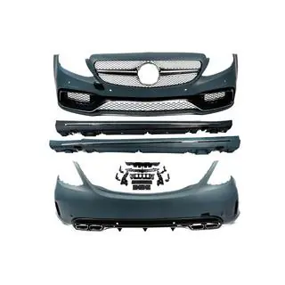 Zestaw body kit z pełnym tylnym zderzakiem i progami bocznymi (AMG C63-designs 2014-2018) Mercedes C-class W205 2014-2021 zdjęcia 1