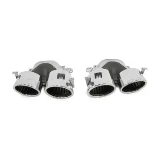 Tylny dyfuzor z końcówkami wydechu GLS53 Silver Mercedes GLS X167 2019- zdjęcia 4